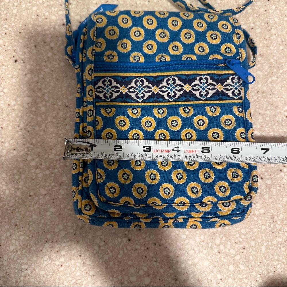 Vera Bradley Mini Hipster inRetired Riviera Blue Crossbody Lightweight Purse EUC - Picture 8 of 12